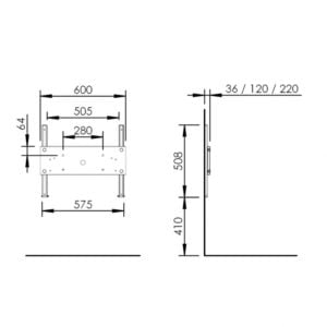 Basicline 403-3 – Handmatige wastafellift Basicline 403-3 – Handmatige wastafellift